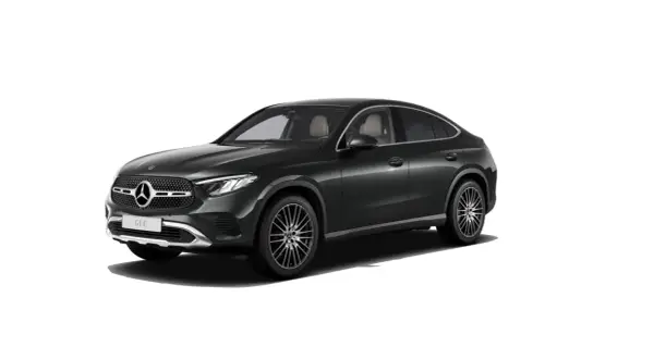 Elegancki, ciemnoszary Mercedes GLC Coupe. Sprawdź aktualną mercedes glc coupe cena i dostępne konfiguracje.